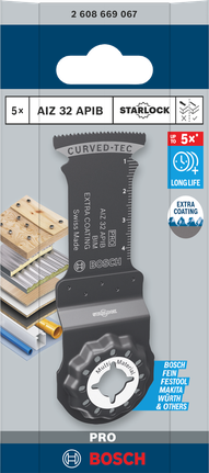 Bosch PRO AIZ 32 APIB 切入式刀片 32×50mm 5 件.